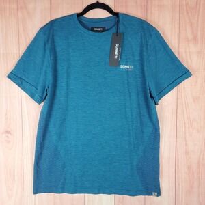 Sonneti Sport T Shirt Mens XL Blue Space Dye Logo Casual Performance Athletic